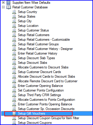 Setup Gift Vouchers
